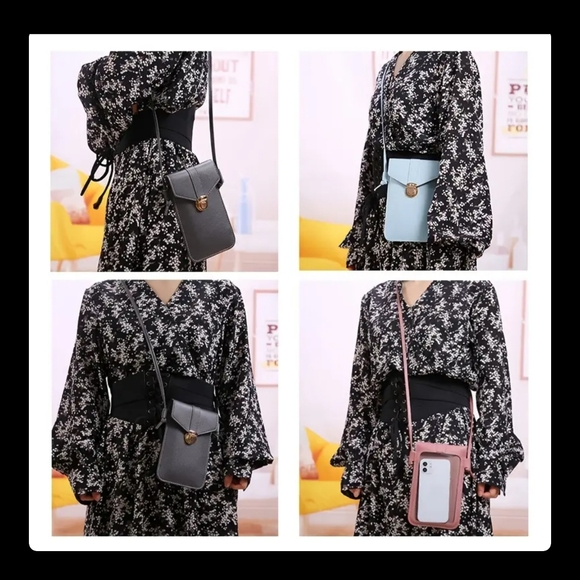 5/25 Cell Phone Carrier Purse w protective see through screen touch back w clasp - Picture 3 of 9